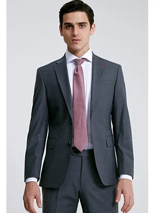 Grey Classic Suit 41% Wool 