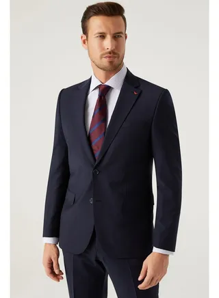 DS Damat Navy Blue Classic Suit -41% Wool 