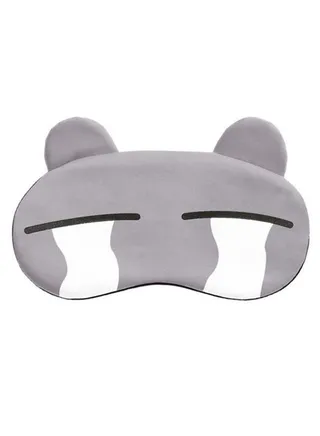 Funny Cartoon Face Sleeping Eye Mask Grey/Black/White 