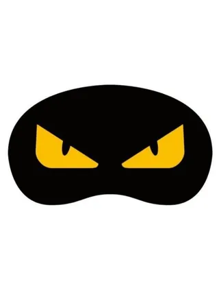 Monster Design Sleeping Eye Mask Black/Yellow 