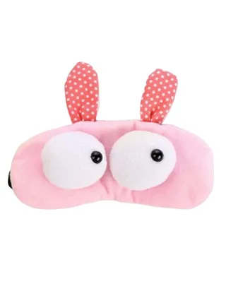 Rabbit Ear Sleeping Eye Mask Pink/White 