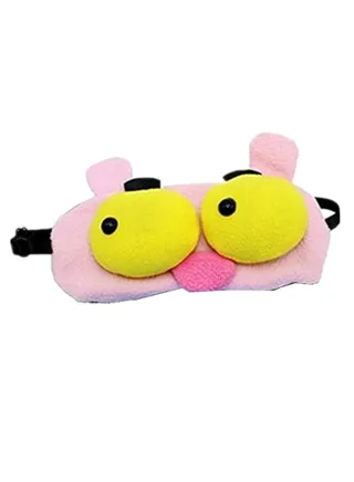 Funny Cartoon Sleeping Eye Mask With Adjustable Strap Pink/Yellow/Black 