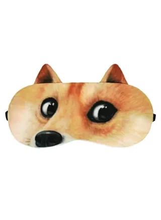 3D Funny Dog Blindfold Sleeping Eye Mask Multicolour 
