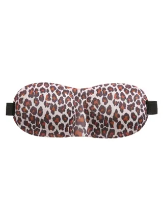 3D Leopard Printed Sleeping Eye Mask White/Brown 