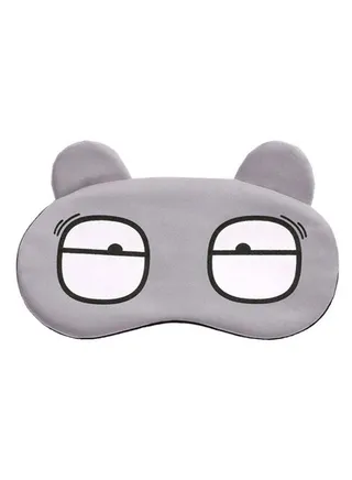Animal Cartoon Sleeping Eye Mask Grey/Black/White 