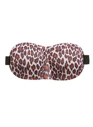 3D Flower Printed Sleeping Eye Mask White/Brown 