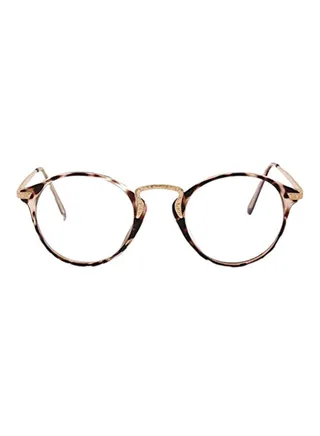 Casual Leopard Frames Retro Oval Eyeglasses 