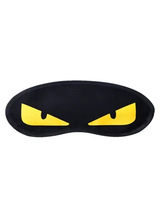 Adjustable Travel Sleeping Eye Mask Black/Yellow 