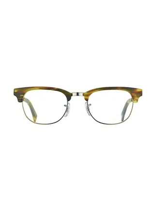 unisex Browline Prescription Eyeglasses - Lens Size: 49 mm 