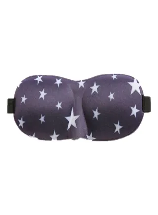 3D Star Printed Sleeping Eye Mask Blue/White 