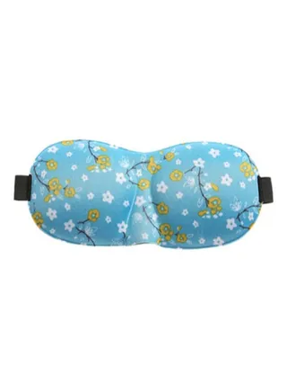3D Flower Printed Sleeping Eye Mask Blue/Yellow/White 
