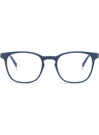 BARNER: BLUE LIGHT Blocking Glasses for Men and Women. Computer Glasses, Screen Glasses. Gaming Glasses. Neutral Lenses. Dalston - Rectangular Frame | Color: Navy Blue 