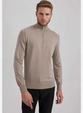 Half Zippered Sweater 