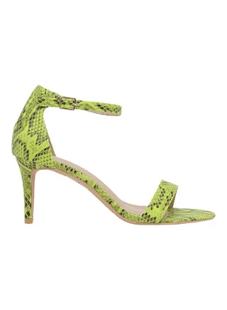 Snake Print Sandals Green 