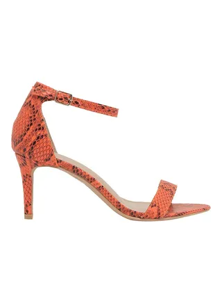 Snake Print Sandals Orange 