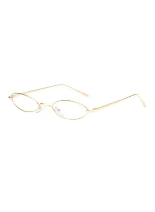 unisex Polychromatic (Transitions) Oval Eyeglass Frames Gold/Clear 