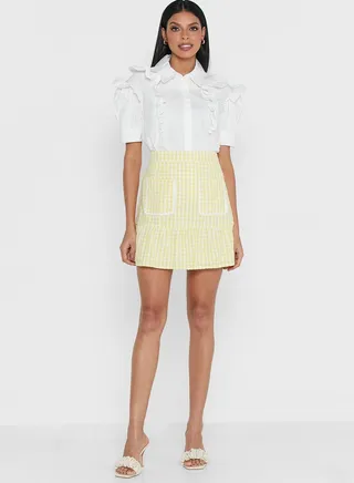 Checked Mini Skirt 