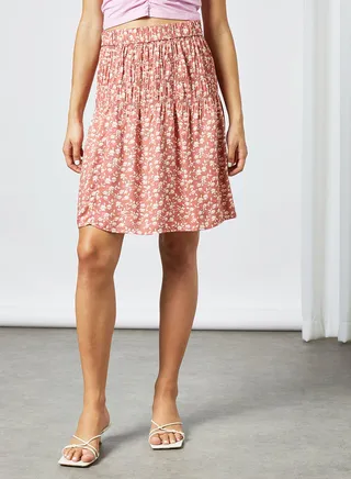 Floral Print Mini Skirt Multicolour 