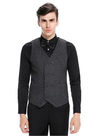 Double-Breasted Waistcoat Black 