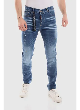White Rabbit Front Scratch Wah Out Casual Jeans 