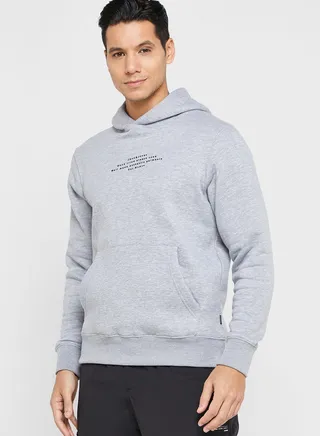 Slogan Print Hoodie 