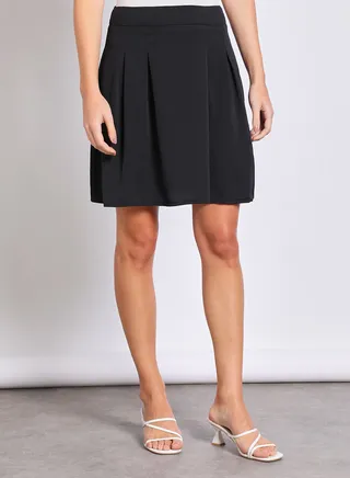 Women's Pleated Mini Skirt Black 