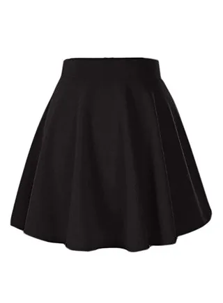 Cotton Pleated Skirt Black 