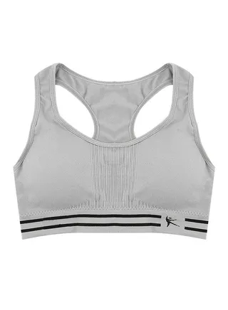 Seamless Racerback Sports Bra Grey 