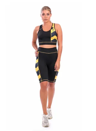 ARRORA-BLACK SPORTS BRA AND LEGGINGS SET 