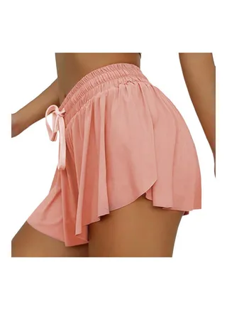 Solid Mini Skirt Pink 