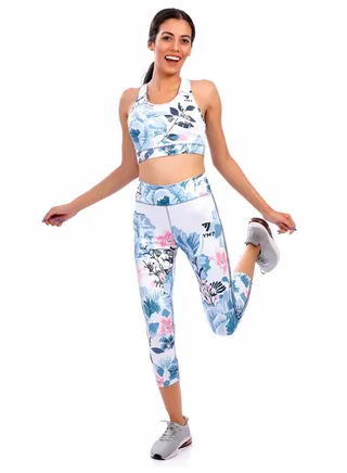GREENA-PRINTED SPORTS BRA AND LEGGINGS SET 
