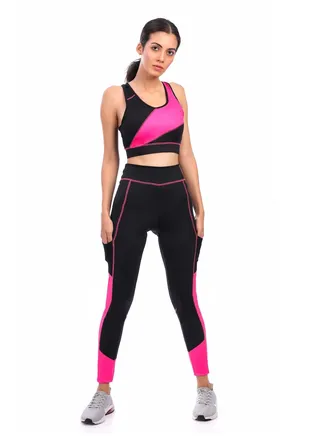 GREENA-PRINTED SPORTS BRA AND LEGGINGS SET 