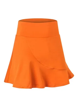 Ruffle Detail Sport Skirts Orange 