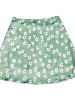 Fashion Women's High-waisted Printed Short Skirt 