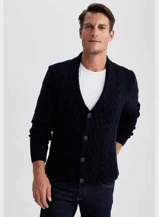 V-Neck Knitted Cardigan