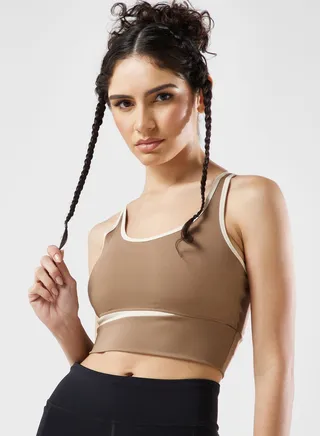 Colourblock Detail Sports Bra