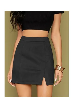 Women's Fashion Slim High Waist Zipper Autumn And Winter A-Line Solid Color Short Skirt 