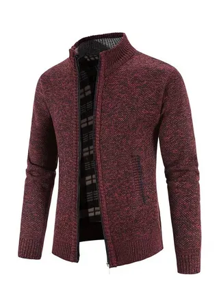 Men's Autumn/Winter Cardigan With Zipper Jacket 