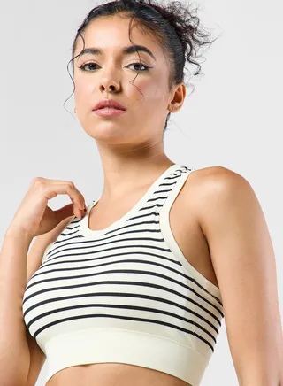 Stripe Detail Athletic Bra