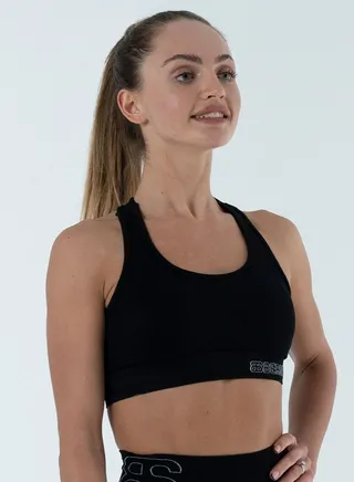 Turkiye Nylon High Support Sports Bra for Women Comfortable Ladies Bra Top for Yoga Workout Fitness Gym Running Exercise Dance Athletic Black Coal 