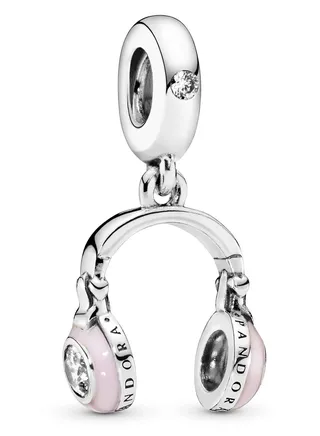 PANDORA Jewelry Headphone Pendant 925 Sterling Silver Cubic Zirconia 