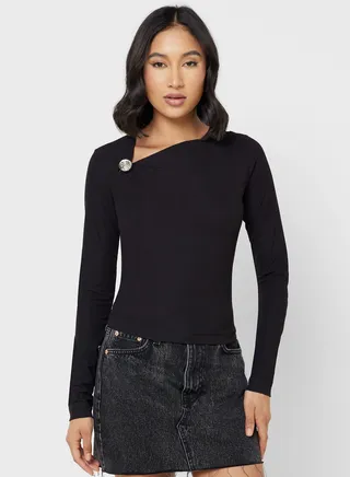 One Shoulder Knot Top