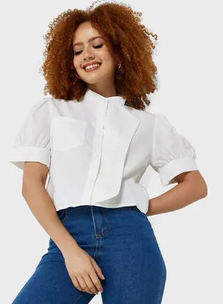 Puff Sleeve Detail Shirt 