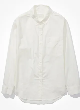 AE Oversized Oxford Button-Up Shirt 