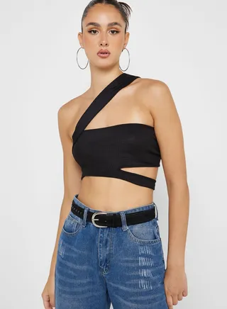 Cut Out Detail Crop Top 