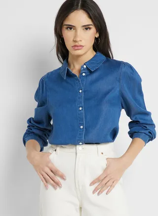 Button Down Denim Shirt 