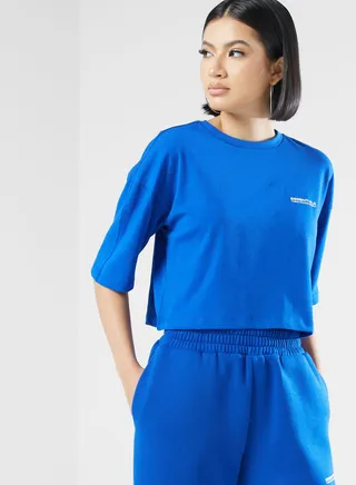 Boxy Space Printed Cropped T-Shirt