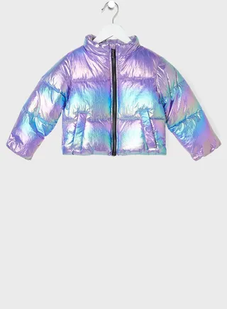Kids Iridescent Puffer Jacket 