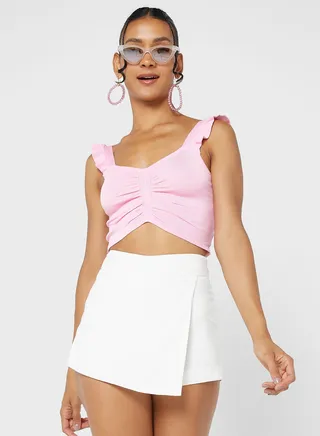 Ruched Detail Crop Top 