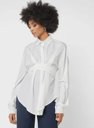 Cinched Waist Detail Shirt